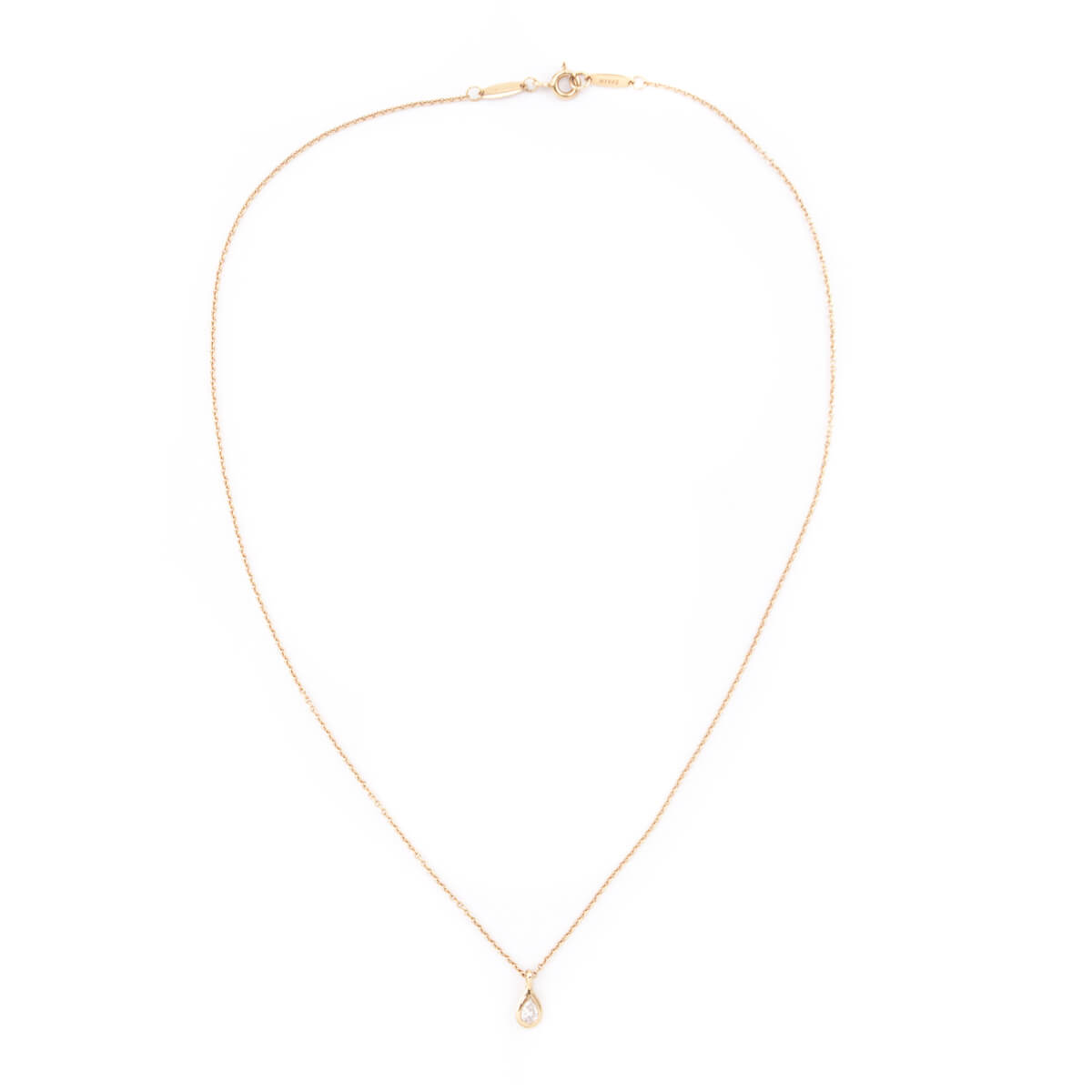 Tiffany Co. Rose Gold Diamonds By The Yard Pendant Necklace - Love that Bag etc - Preowned Authentic Designer Handbags Preloved Fashions