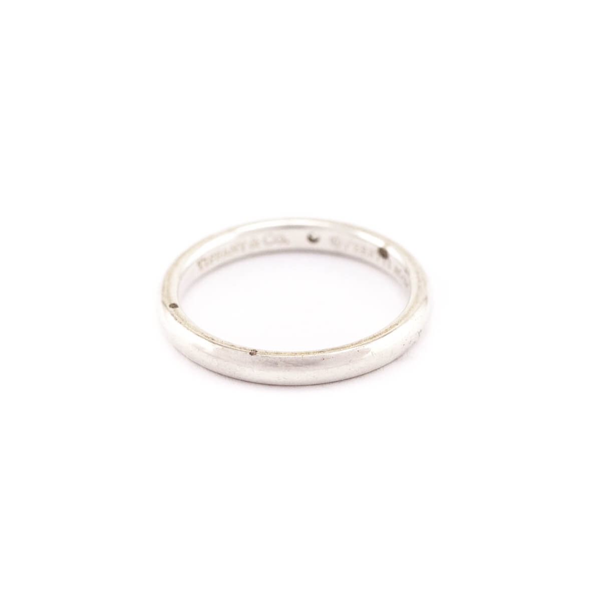 Tiffany Co. Sterling Silver Elsa Peretti Diamond Stacking Ring Size 8 - Love that Bag etc - Preowned Authentic Designer Handbags Preloved Fashions