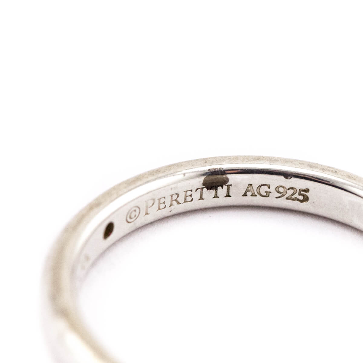 Tiffany Co. Sterling Silver Elsa Peretti Diamond Stacking Ring Size 8 - Love that Bag etc - Preowned Authentic Designer Handbags Preloved Fashions