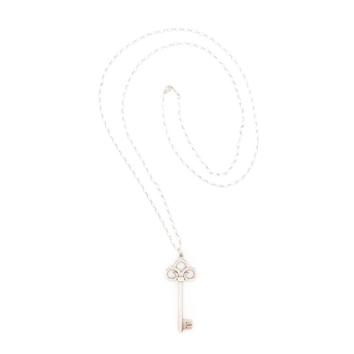Tiffany Co. Sterling Silver Fleur De Lis Key Pendant Necklace - Love that Bag etc - Preowned Authentic Designer Handbags Preloved Fashions