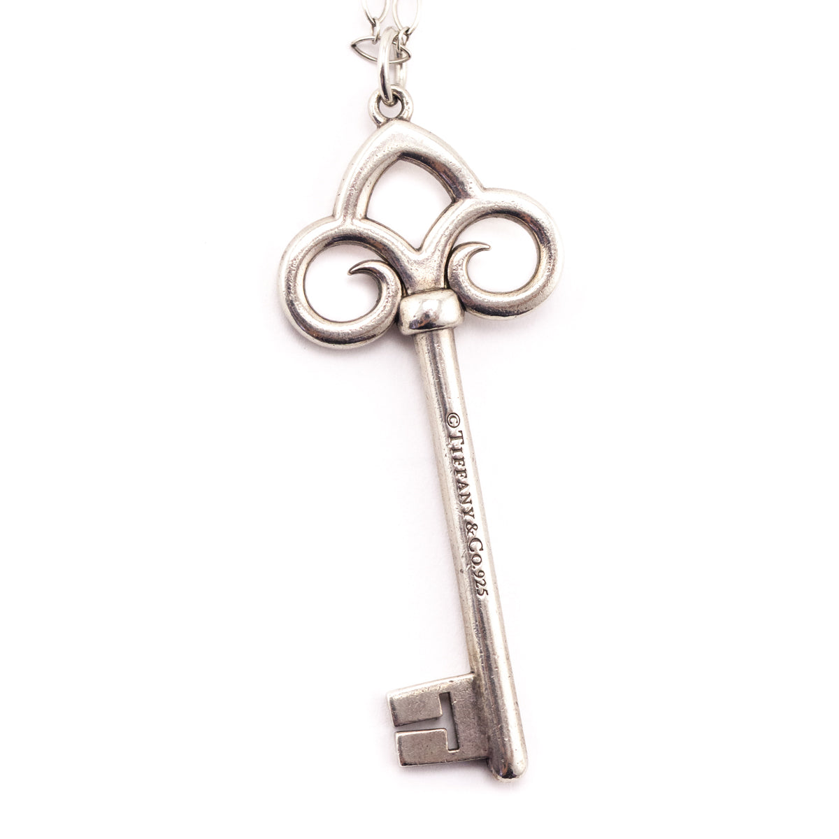 Tiffany Co. Sterling Silver Fleur De Lis Key Pendant Necklace - Love that Bag etc - Preowned Authentic Designer Handbags Preloved Fashions