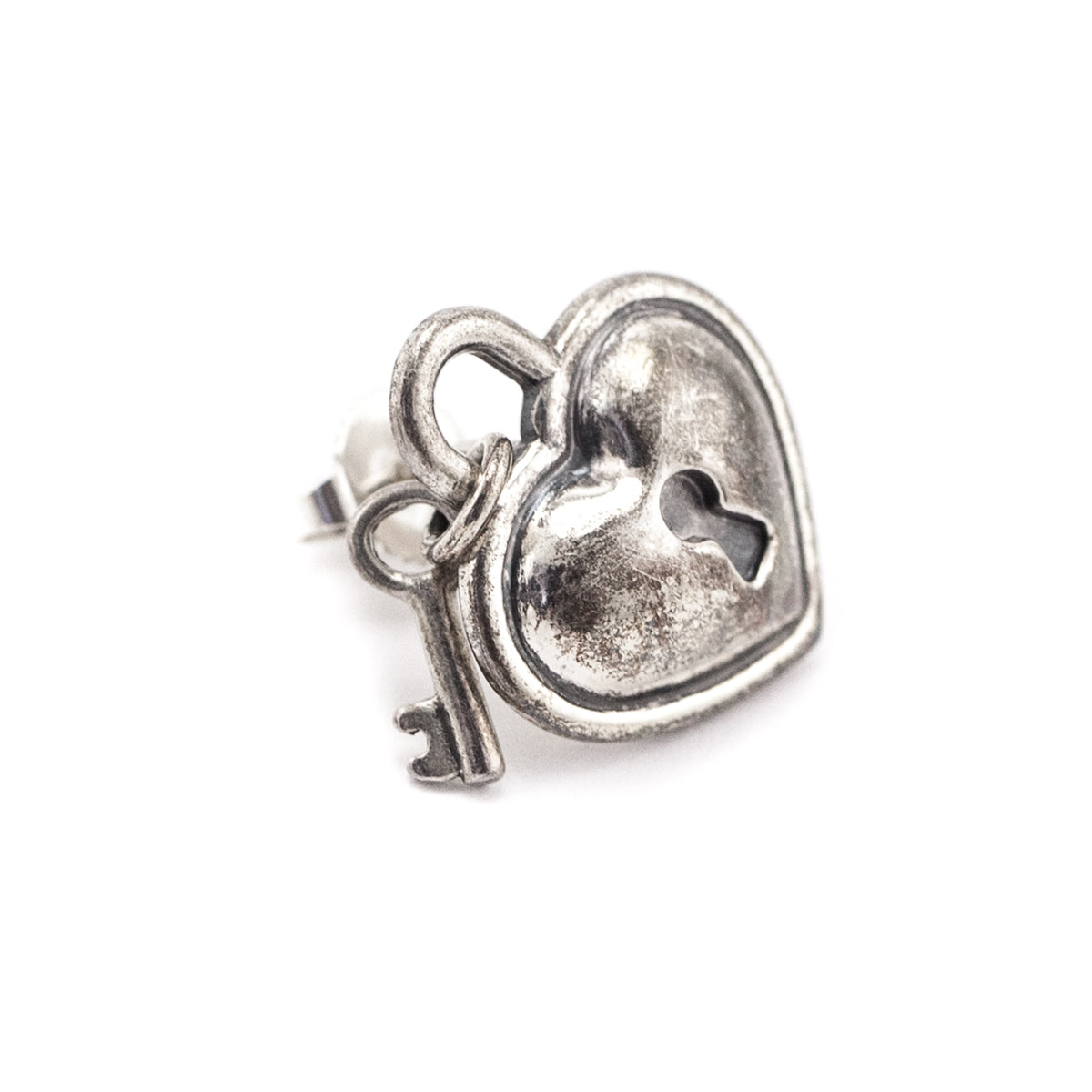 Tiffany Co. Sterling Silver Heart Lock Key Earrings - Love that Bag etc - Preowned Authentic Designer Handbags Preloved Fashions
