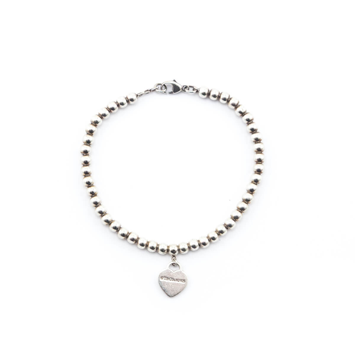Tiffany Co. Sterling Silver Heart Tag Bead Bracelet - Love that Bag etc - Preowned Authentic Designer Handbags Preloved Fashions