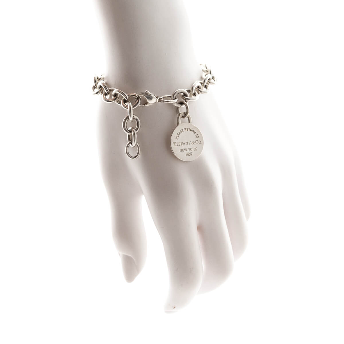 Tiffany Co Sterling Silver Round Return To Tiffany Charm Bracelet - Love that Bag etc - Preowned Authentic Designer Handbags Preloved Fashions