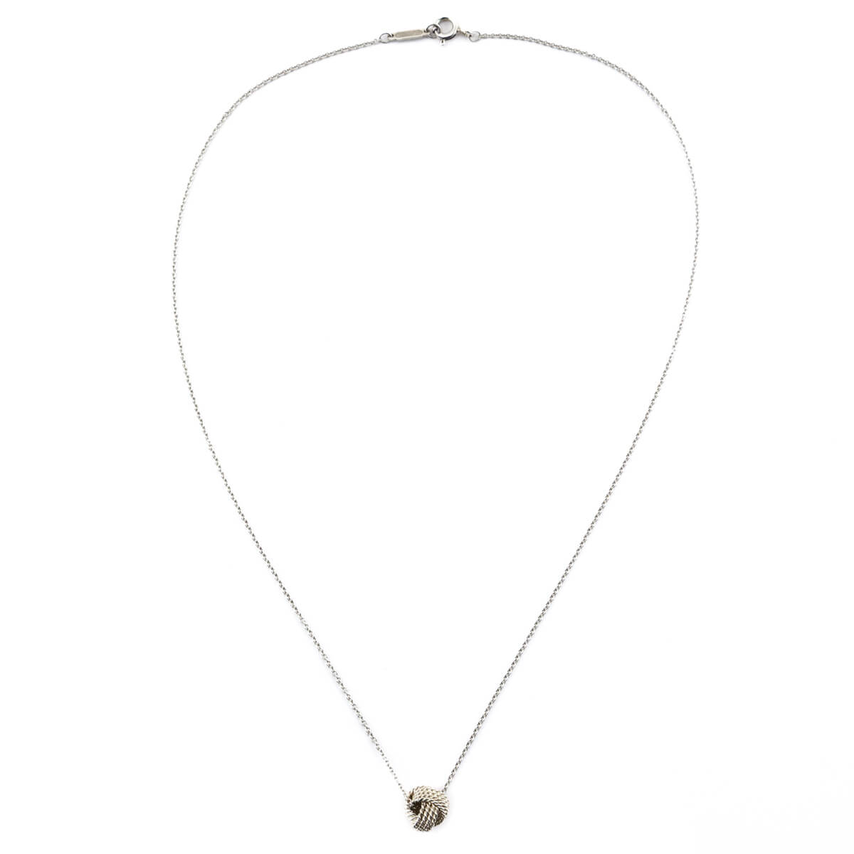 Tiffany Co. Sterling Silver Twist Knot Pendant Necklace - Love that Bag etc - Preowned Authentic Designer Handbags Preloved Fashions