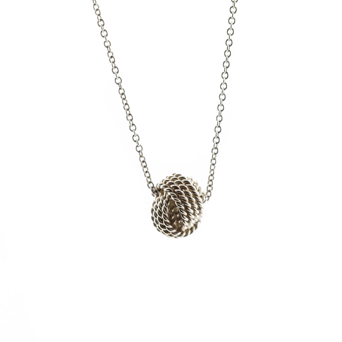 Tiffany Co. Sterling Silver Twist Knot Pendant Necklace - Love that Bag etc - Preowned Authentic Designer Handbags Preloved Fashions