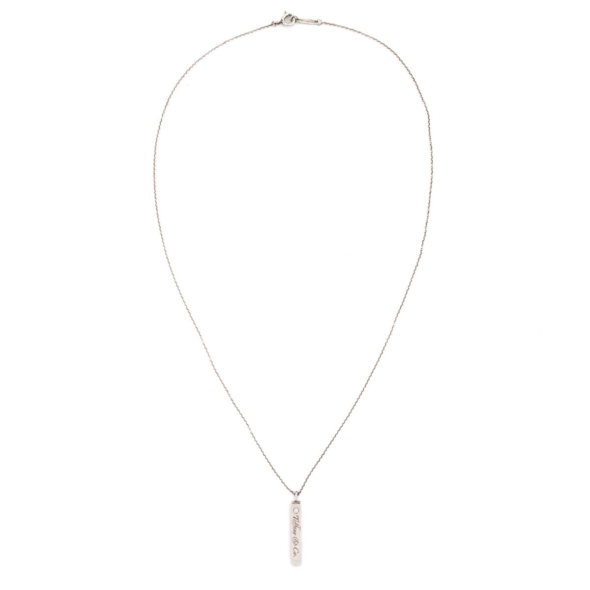 Tiffany Co. Sterling Silver Diamond Notes Pendant Necklace - Love that Bag etc - Preowned Authentic Designer Handbags Preloved Fashions