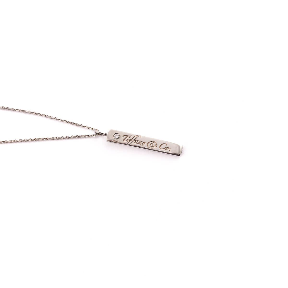 Tiffany Co. Sterling Silver Diamond Notes Pendant Necklace - Love that Bag etc - Preowned Authentic Designer Handbags Preloved Fashions