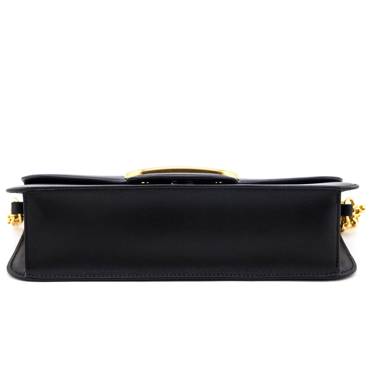 Valentino Black Calfskin Vlogo Loco Shoulder Bag - Love that Bag etc - Preowned Authentic Designer Handbags Preloved Fashions