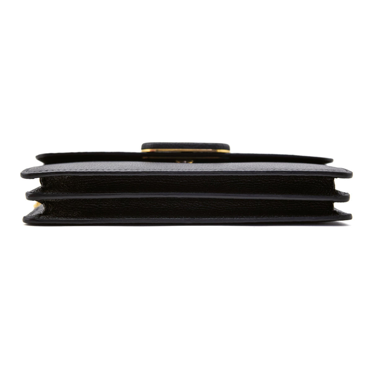 Valentino Black Grainy Calfskin Wallet With Chain - Love that Bag etc - Preowned Authentic Designer Handbags Preloved Fashions