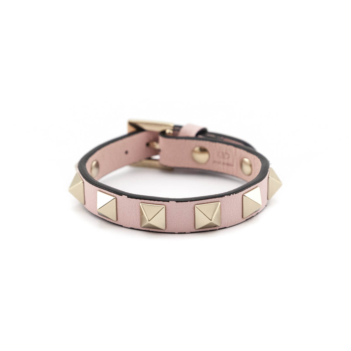 Valentino Pale Pink Leather Rockstud Bracelet - Love that Bag etc - Preowned Authentic Designer Handbags Preloved Fashions