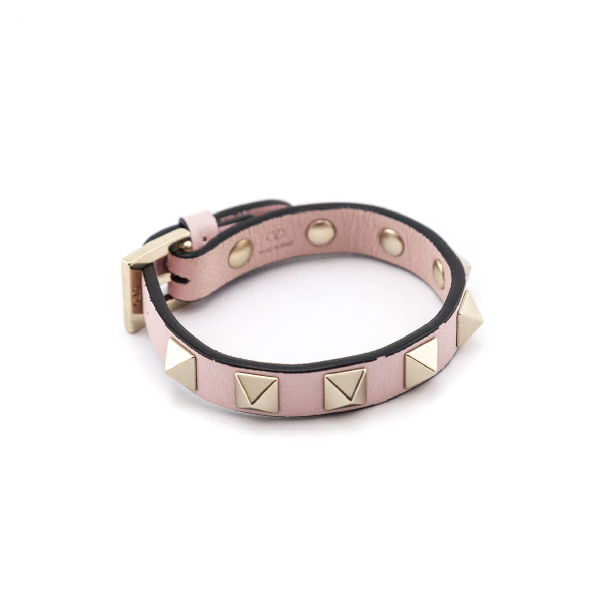 Valentino Pale Pink Leather Rockstud Bracelet - Love that Bag etc - Preowned Authentic Designer Handbags Preloved Fashions