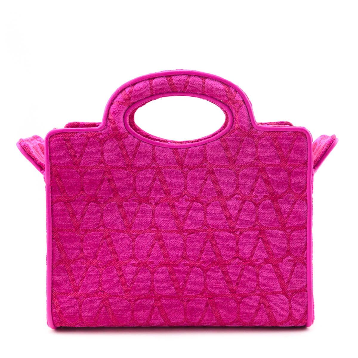 Valentino Pink Red Toile Iconographe Le Troisieme Mini Tote - Love that Bag etc - Preowned Authentic Designer Handbags Preloved Fashions