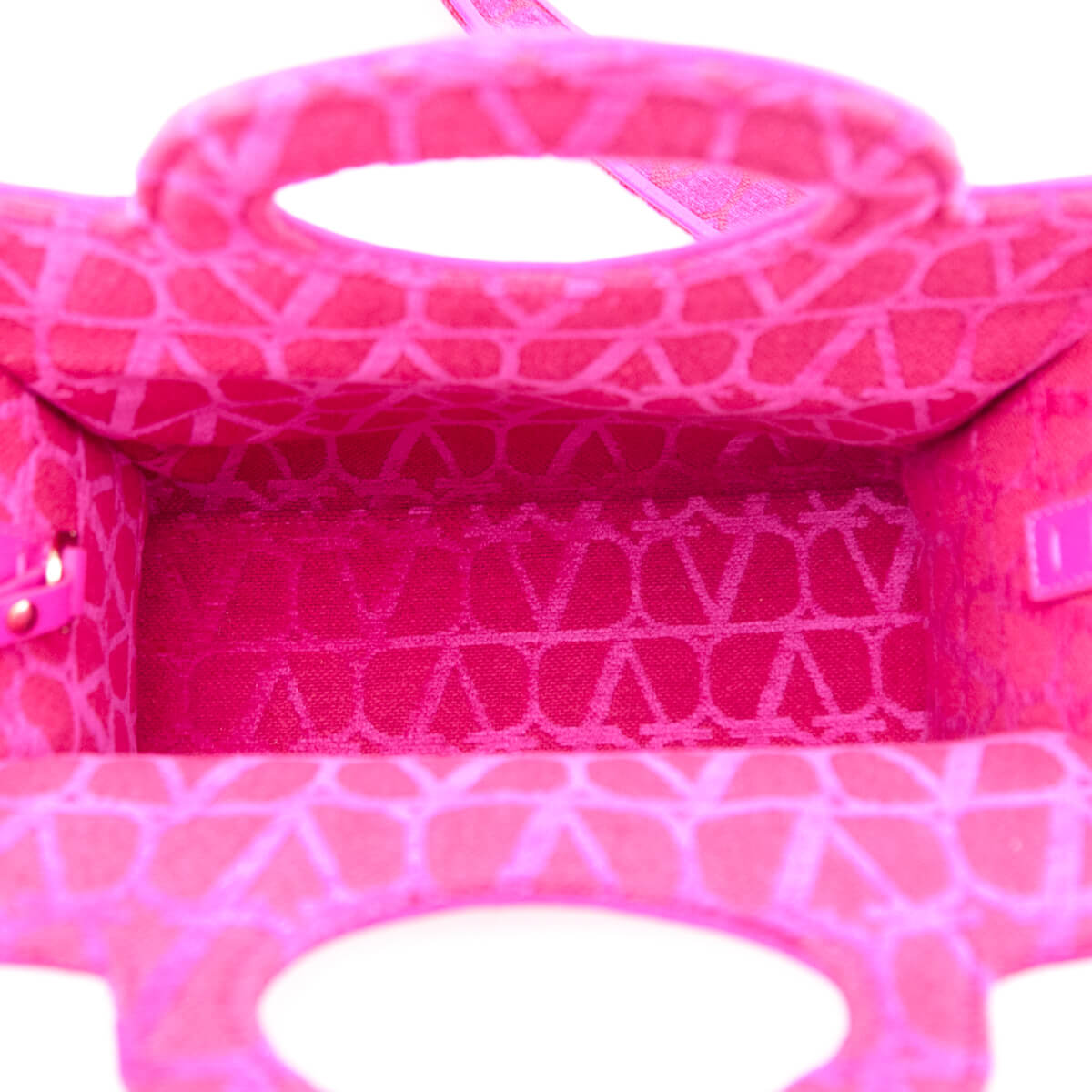 Valentino Pink Red Toile Iconographe Le Troisieme Mini Tote - Love that Bag etc - Preowned Authentic Designer Handbags Preloved Fashions