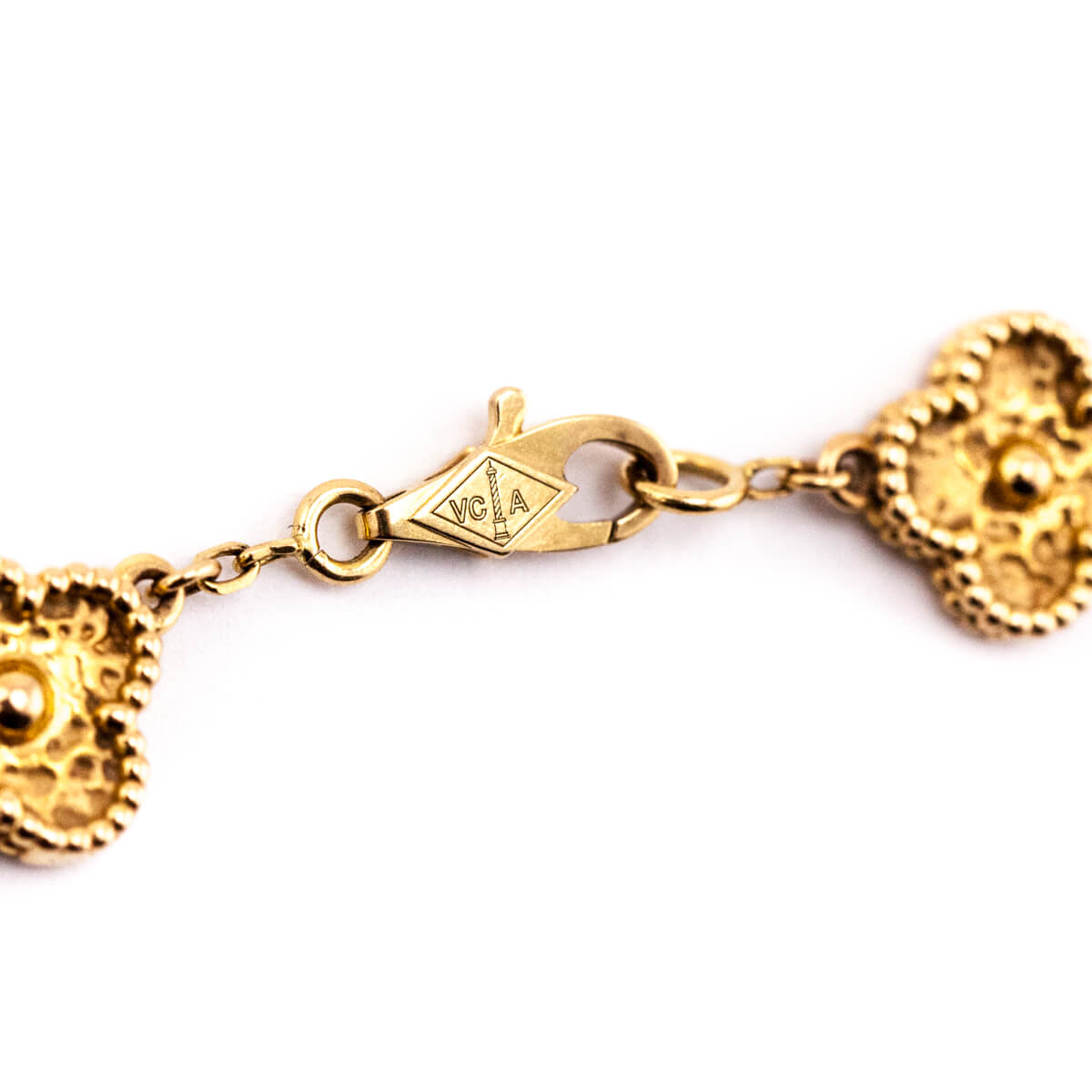 Van Cleef Arpels 18K Rose Gold Sweet Alhambra 6 Motifs Bracelet - Love that Bag etc - Preowned Authentic Designer Handbags Preloved Fashions