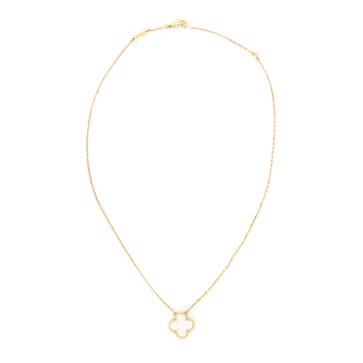 Van Cleef Arpels 18k Yellow Gold Vintage Alhambra Mother of Pearl Pendant Necklace - Love that Bag etc - Preowned Authentic Designer Handbags Preloved Fashions