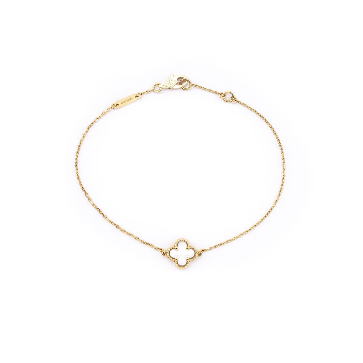Van Cleef Arpels Mother of Pearl 18K Gold Sweet Alhambra Bracelet - Love that Bag etc - Preowned Authentic Designer Handbags Preloved Fashions
