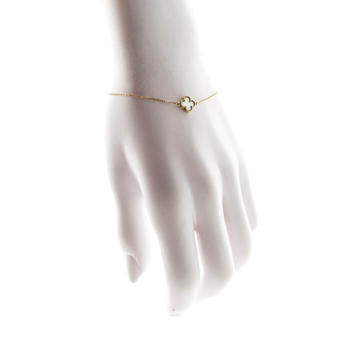 Van Cleef Arpels Mother of Pearl 18K Gold Sweet Alhambra Bracelet - Love that Bag etc - Preowned Authentic Designer Handbags Preloved Fashions
