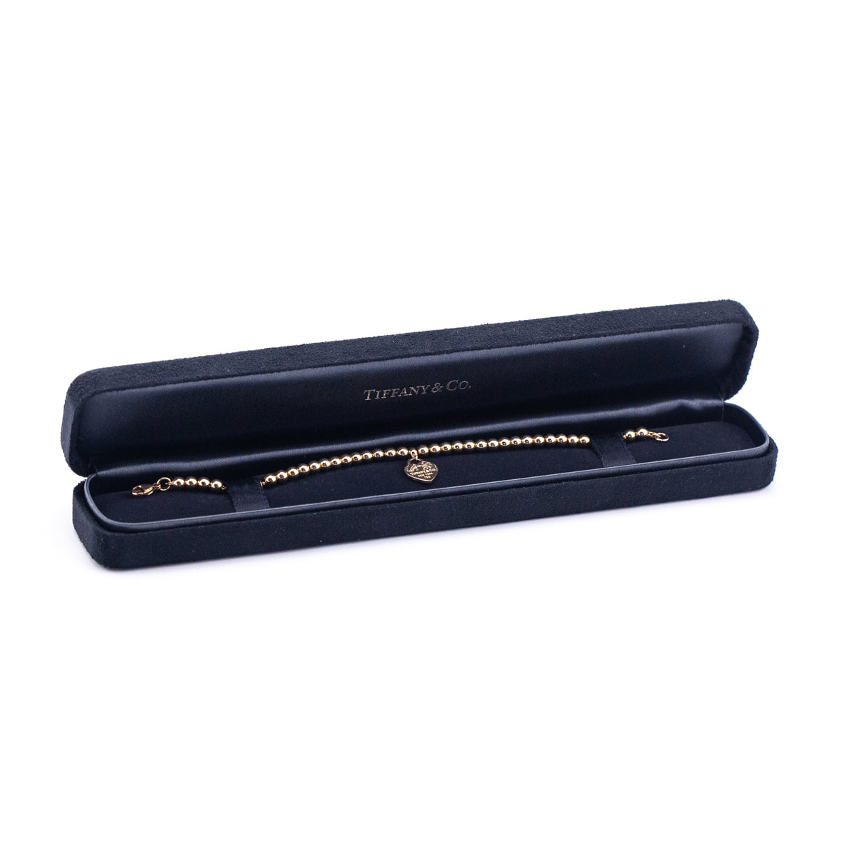 Tiffany Co. 18K Yellow Gold Heart Tag Bead Bracelet - Love that Bag etc - Preowned Authentic Designer Handbags Preloved Fashions