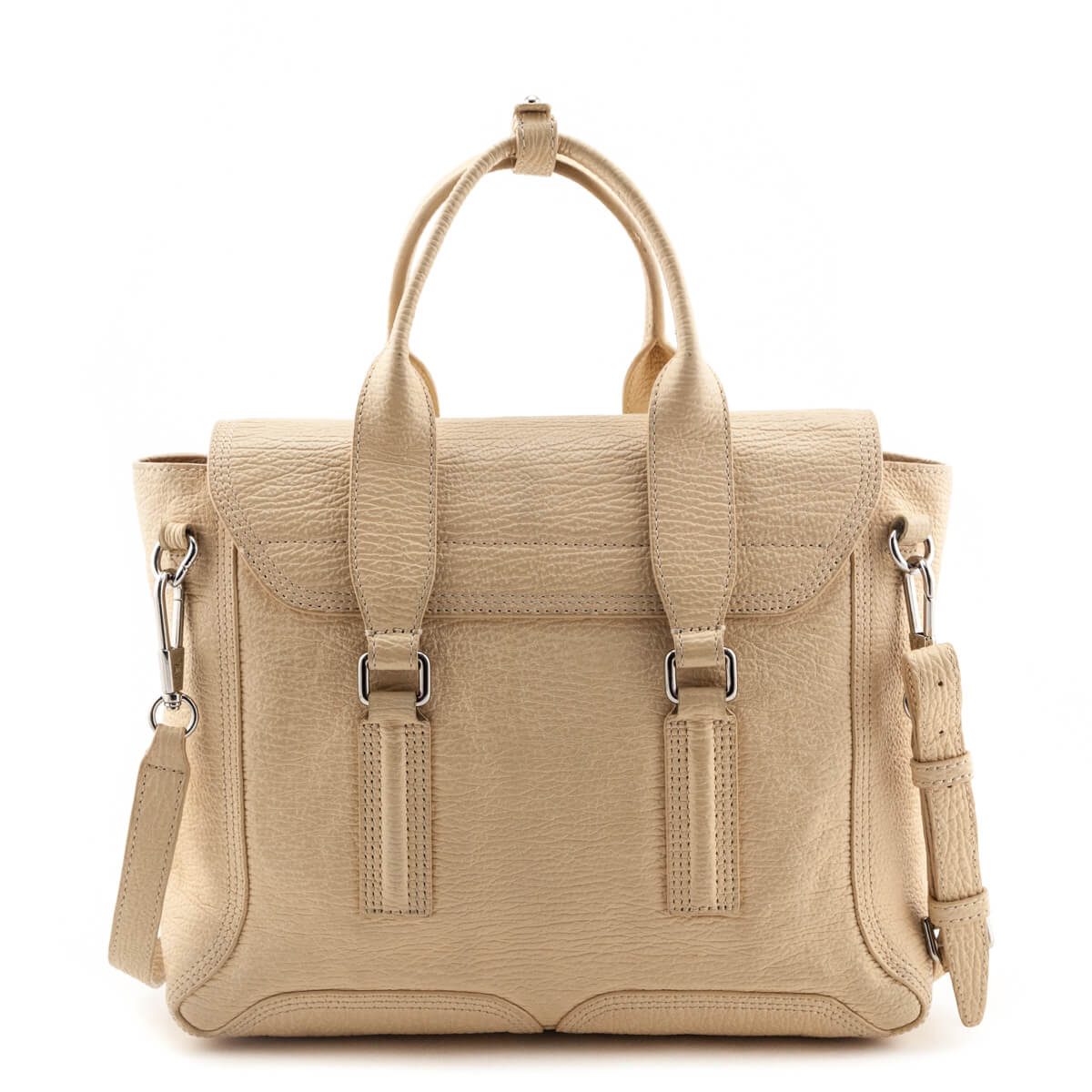 3.1 Phillip Lim Beige Textured Calfskin Medium Pashli Satchel - Love that Bag etc - Preowned Authentic Designer Handbags Preloved Fashions