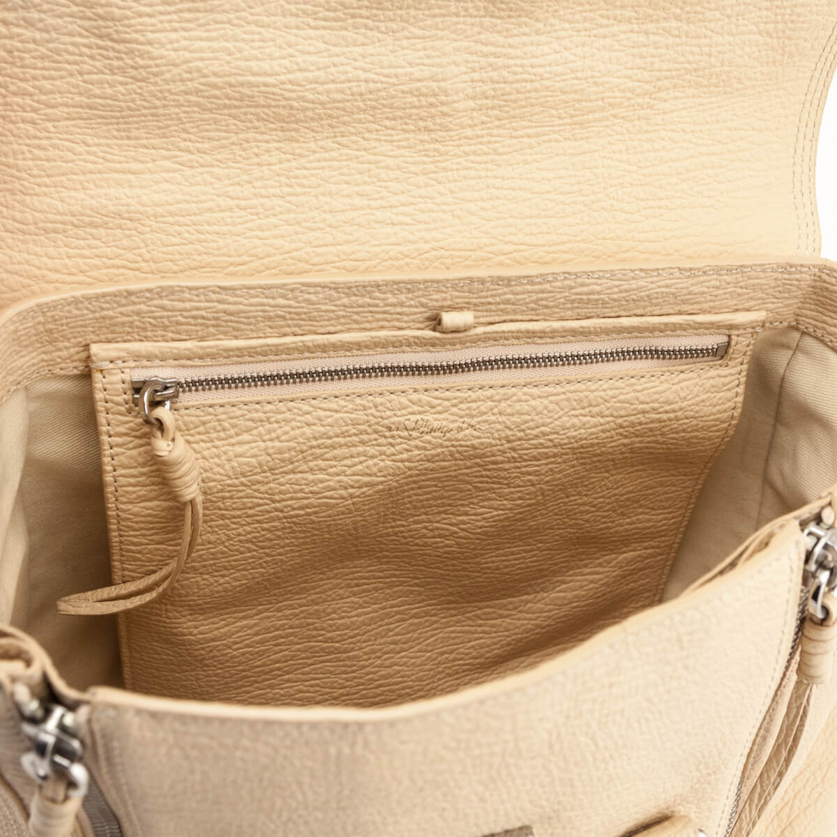 3.1 Phillip Lim Beige Textured Calfskin Medium Pashli Satchel - Love that Bag etc - Preowned Authentic Designer Handbags Preloved Fashions