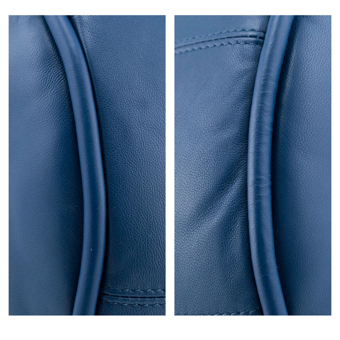 Anya Hindmarch Blue Leather Chubby Barrel Crossbody - Love that Bag etc - Preowned Authentic Designer Handbags Preloved Fashions