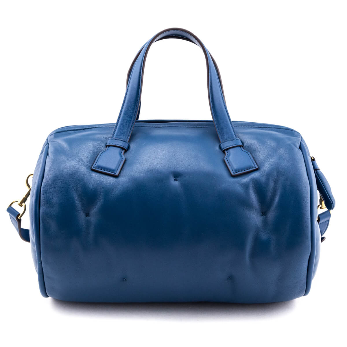 Anya Hindmarch Blue Leather Chubby Barrel Crossbody - Love that Bag etc - Preowned Authentic Designer Handbags Preloved Fashions