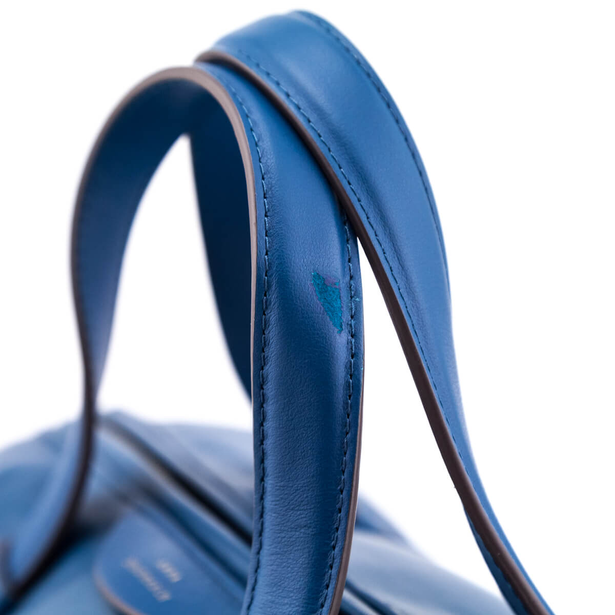 Anya Hindmarch Blue Leather Chubby Barrel Crossbody - Love that Bag etc - Preowned Authentic Designer Handbags Preloved Fashions