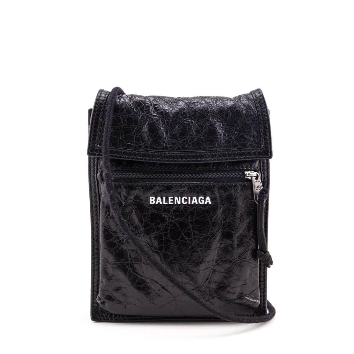 Balenciaga Black Agneau Explorer Crossbody Pouch - Love that Bag etc - Preowned Authentic Designer Handbags Preloved Fashions