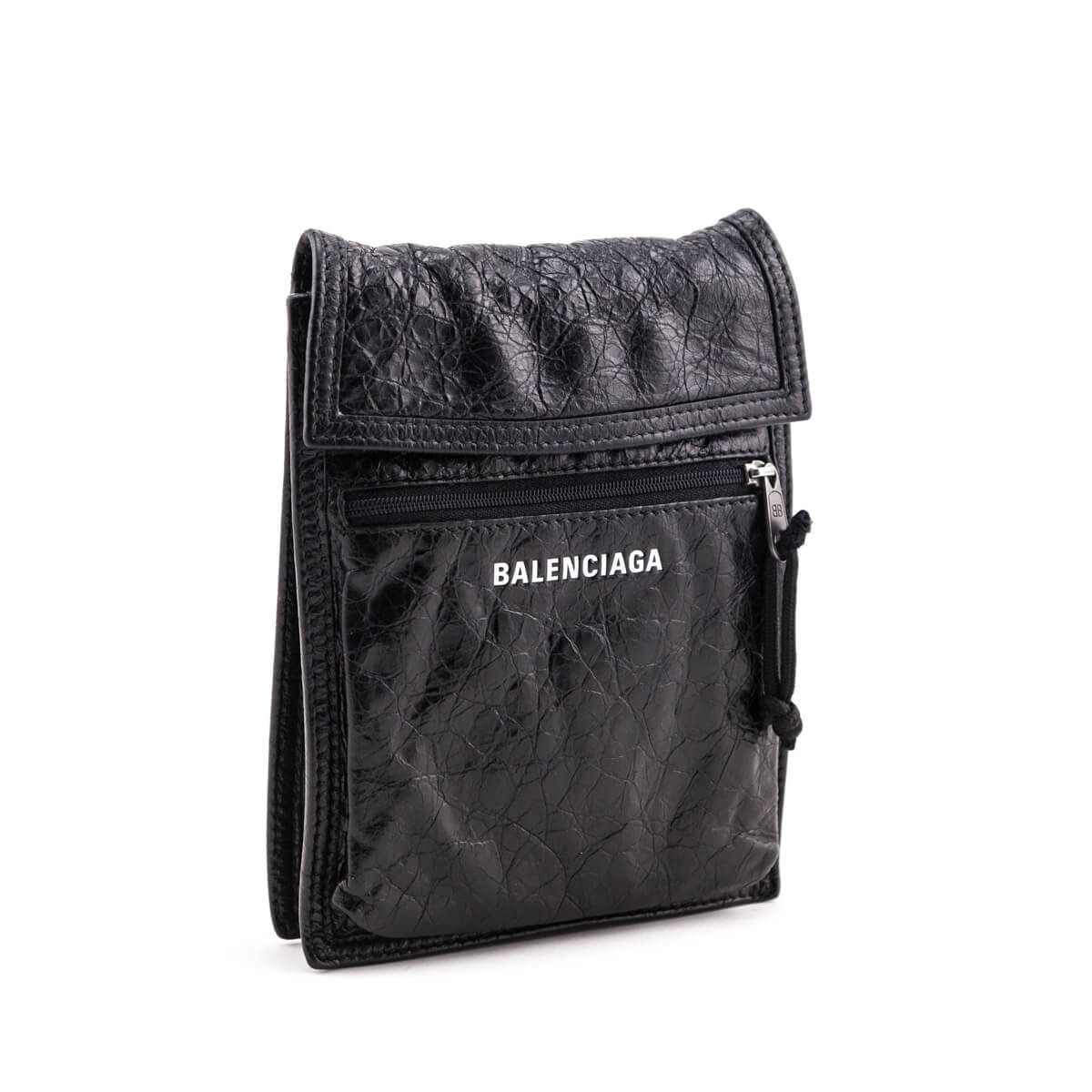 Balenciaga Black Agneau Explorer Crossbody Pouch - Love that Bag etc - Preowned Authentic Designer Handbags Preloved Fashions