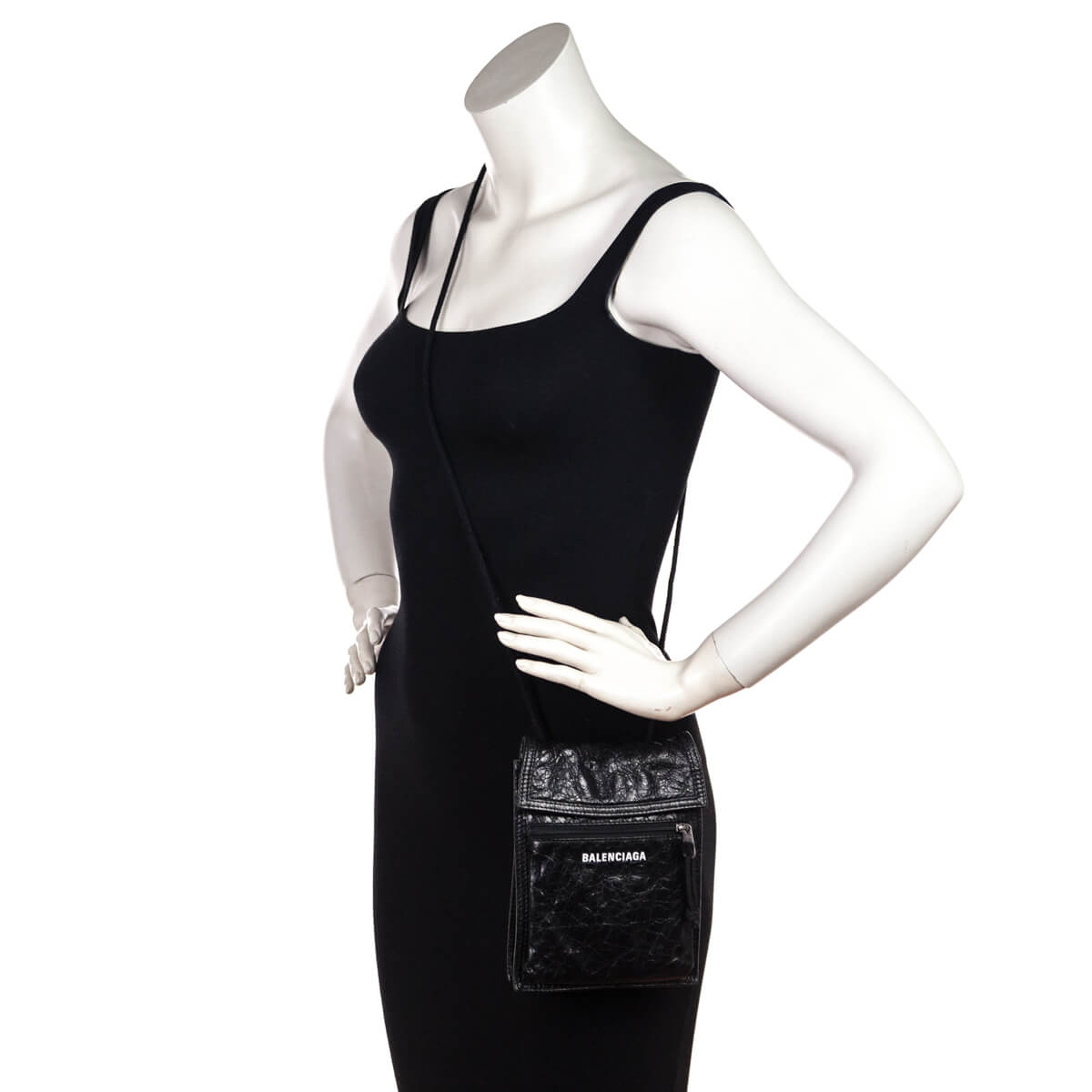 Balenciaga Black Agneau Explorer Crossbody Pouch - Love that Bag etc - Preowned Authentic Designer Handbags Preloved Fashions
