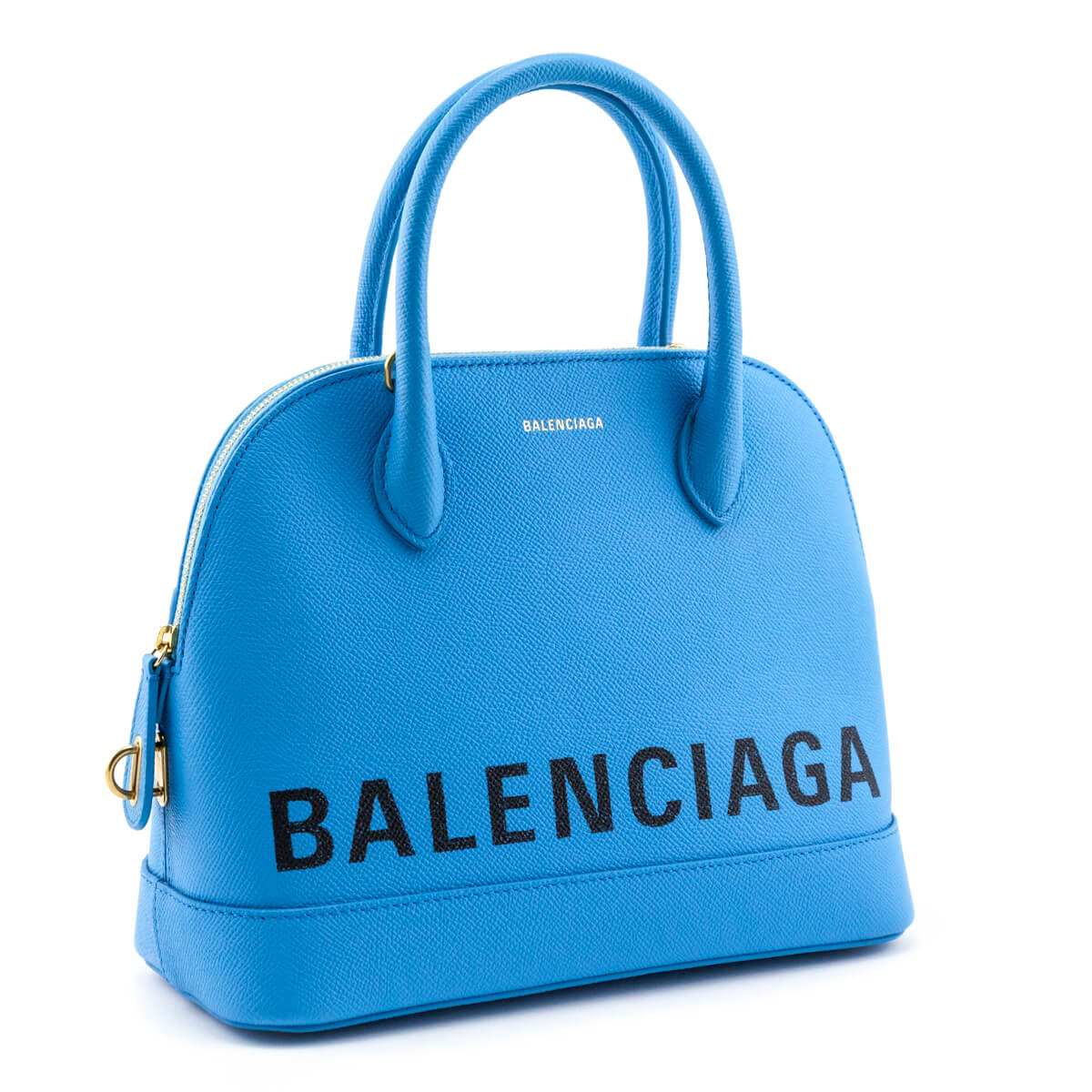 Balenciaga Bleu Turquoise Grained Calfskin S Ville Top Handle Bag - Love that Bag etc - Preowned Authentic Designer Handbags Preloved Fashions