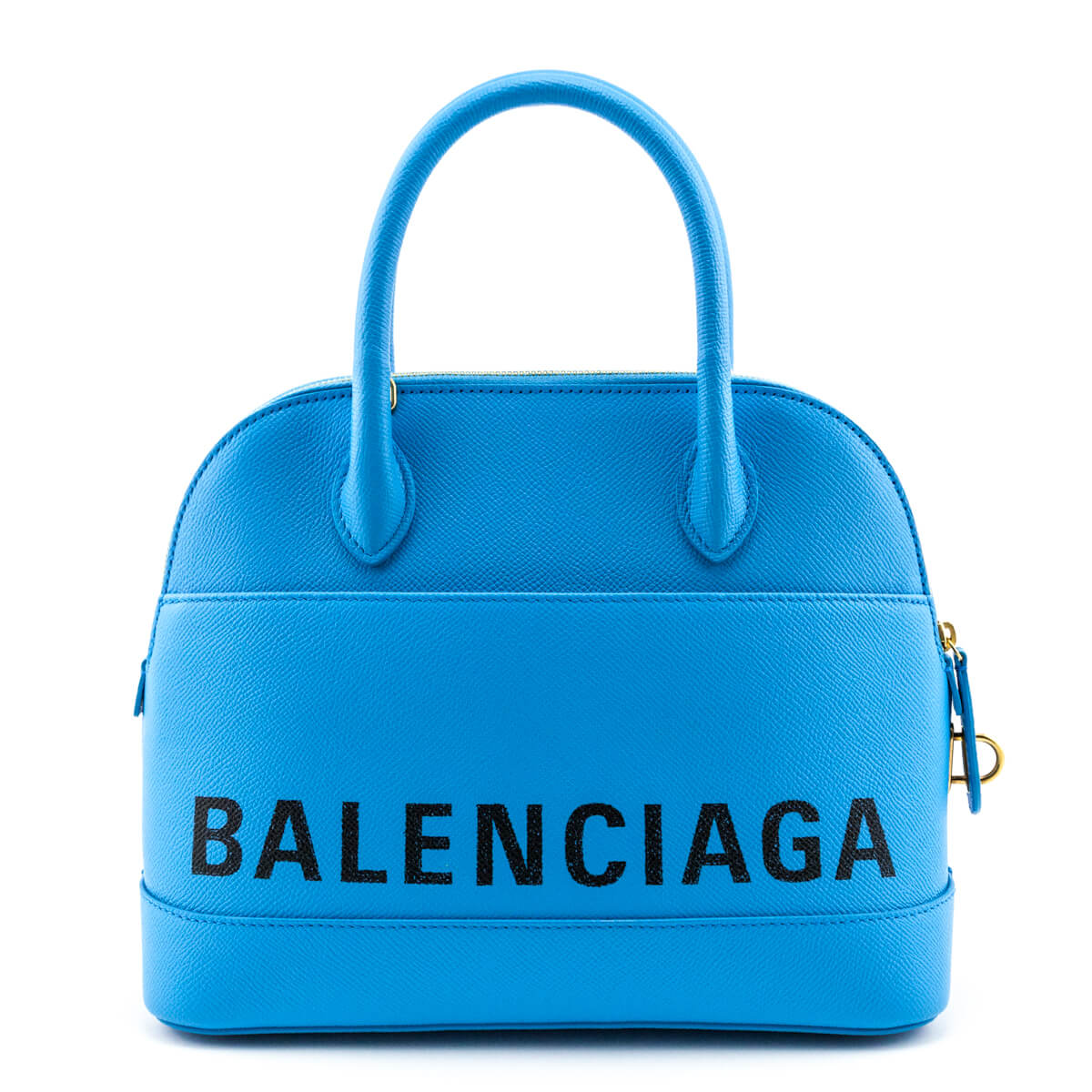 Balenciaga Bleu Turquoise Grained Calfskin S Ville Top Handle Bag - Love that Bag etc - Preowned Authentic Designer Handbags Preloved Fashions