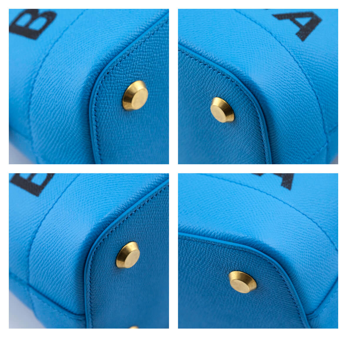 Balenciaga Bleu Turquoise Grained Calfskin S Ville Top Handle Bag - Love that Bag etc - Preowned Authentic Designer Handbags Preloved Fashions