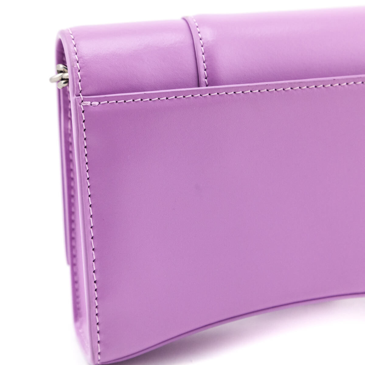 Balenciaga Lilac Calfskin Hourglass Wallet On Chain - Love that Bag etc - Preowned Authentic Designer Handbags Preloved Fashions