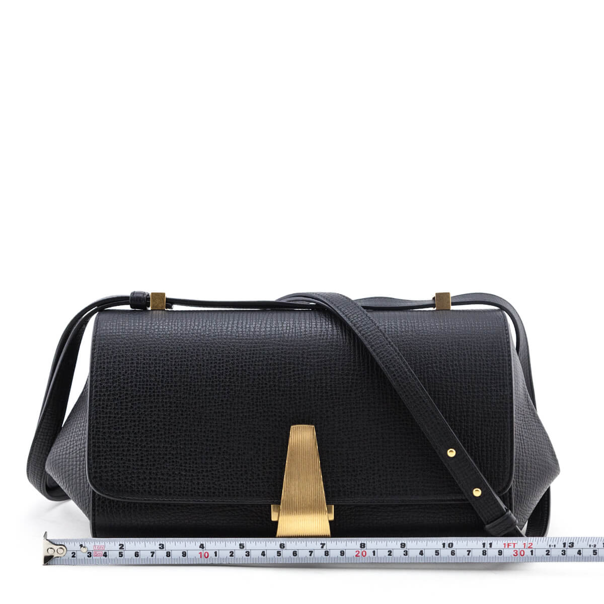 Bottega Veneta Black Textured Calfskin BV Angle Bag - Love that Bag etc - Preowned Authentic Designer Handbags Preloved Fashions