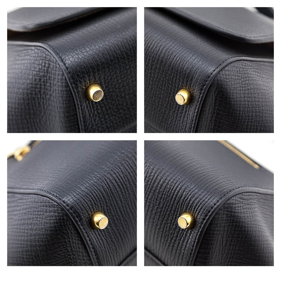 Bottega Veneta Black Textured Calfskin BV Angle Bag - Love that Bag etc - Preowned Authentic Designer Handbags Preloved Fashions