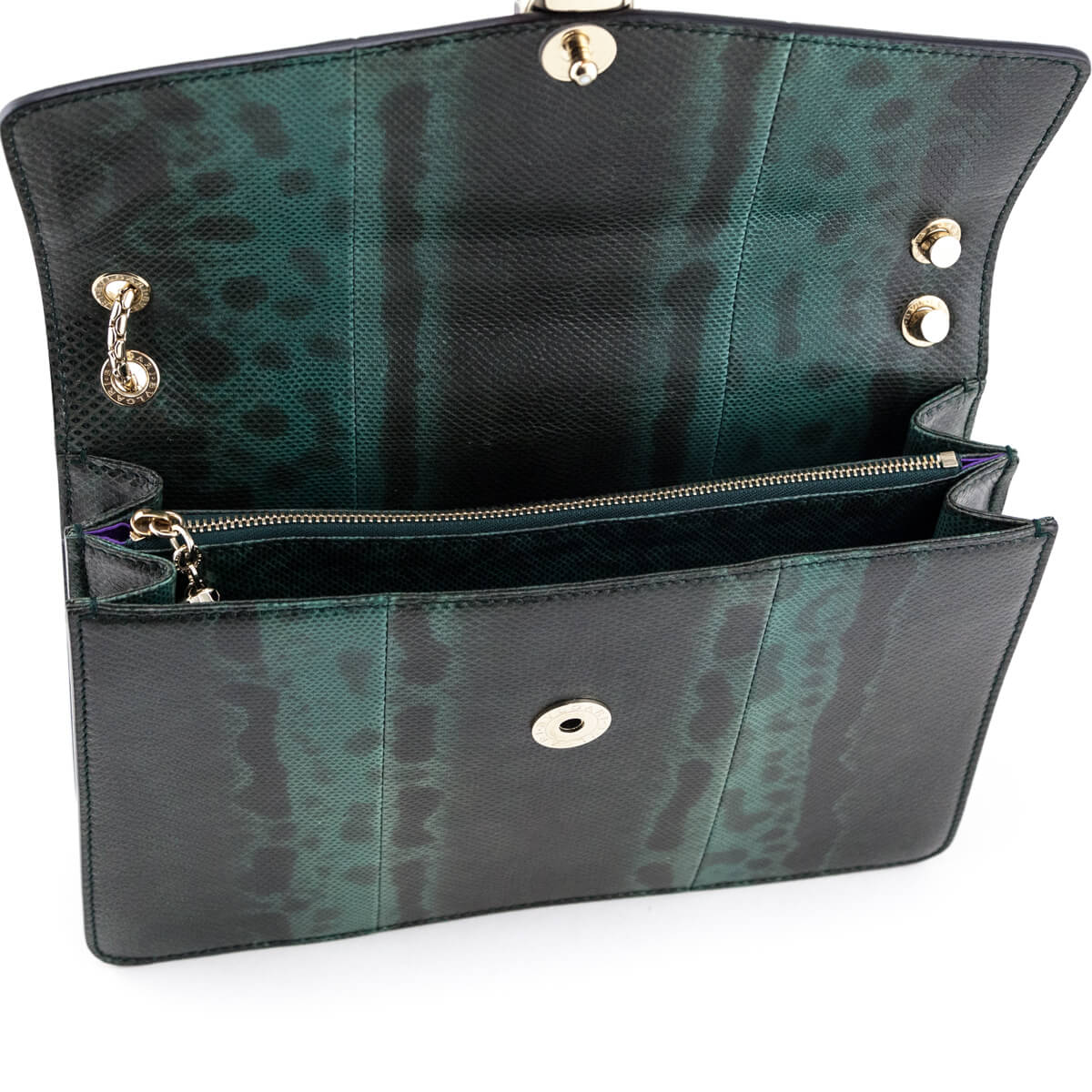 Bvlgari Green Karung Medium Serpenti Forever Flap Bag - Love that Bag etc - Preowned Authentic Designer Handbags Preloved Fashions