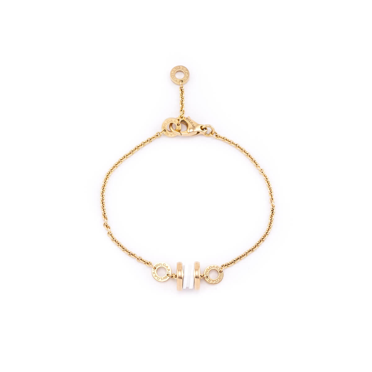 Bvlgari Yellow Gold Ceramic B.zero 1 Station Bracelet - Love that Bag etc - Preowned Authentic Designer Handbags Preloved Fashions