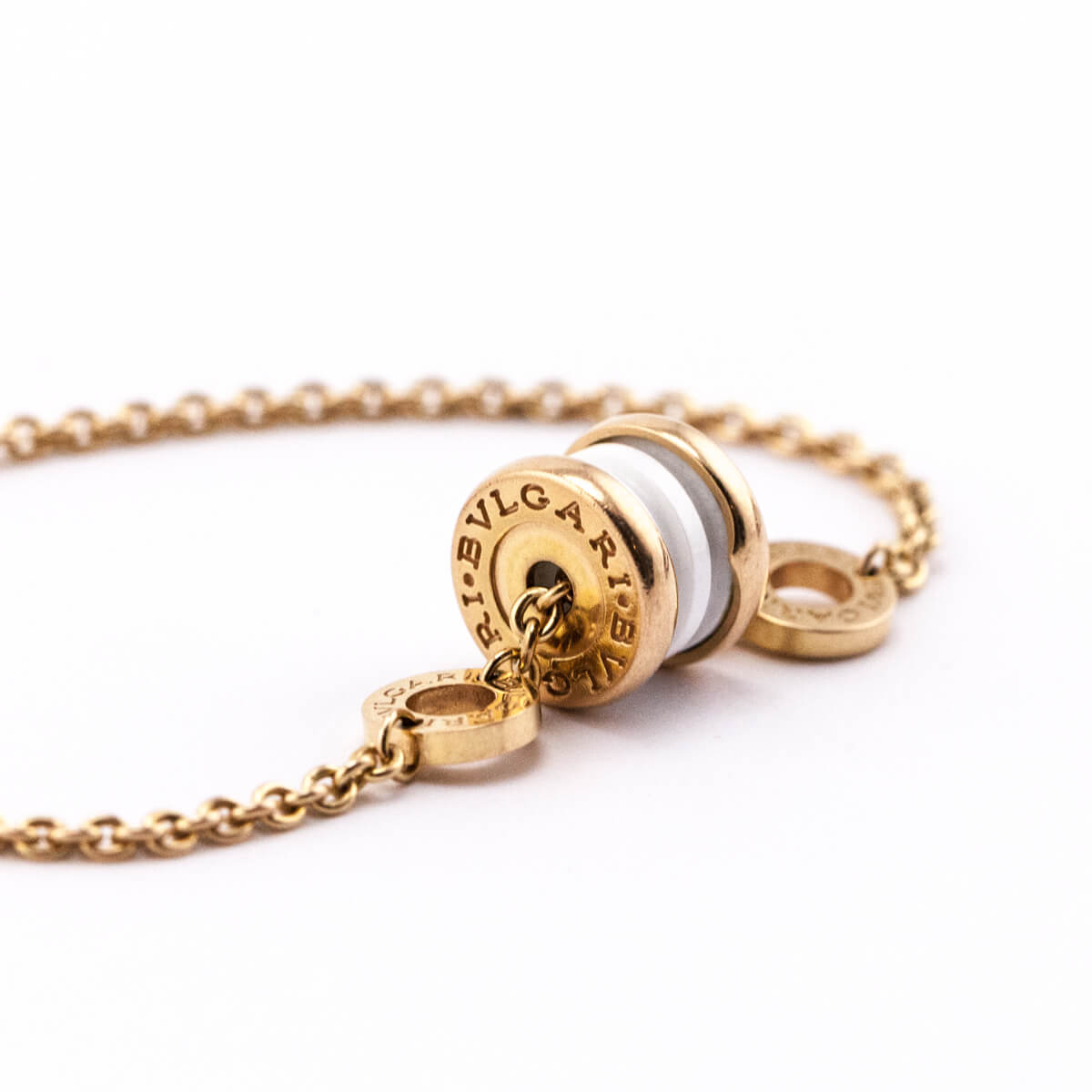 Bvlgari Yellow Gold Ceramic B.zero 1 Station Bracelet - Love that Bag etc - Preowned Authentic Designer Handbags Preloved Fashions