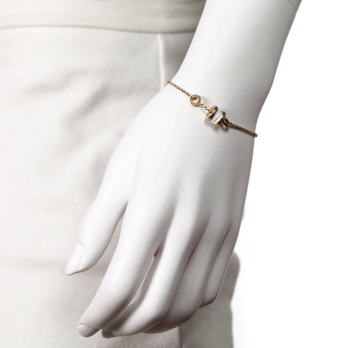 Bvlgari Yellow Gold Ceramic B.zero 1 Station Bracelet - Love that Bag etc - Preowned Authentic Designer Handbags Preloved Fashions
