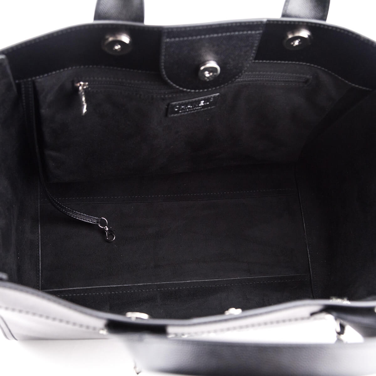 Chanel Black Grained Calfskin Large Deauville Tote SHW - Love that Bag etc - Preowned Authentic Designer Handbags Preloved Fashions