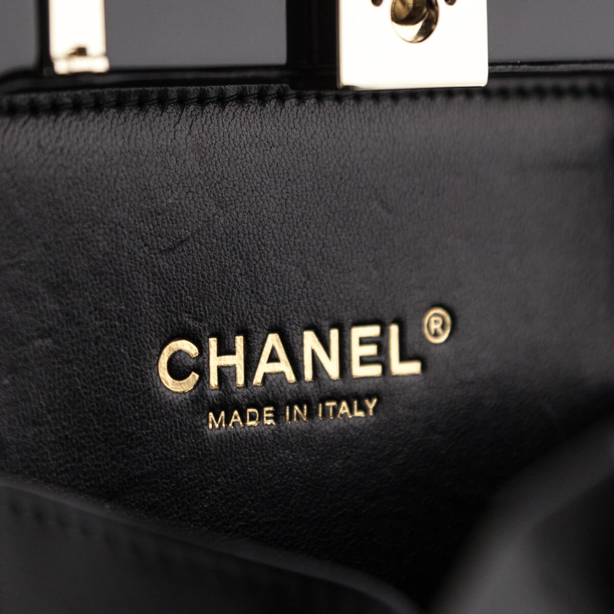Chanel Black Plexiglass Perfume Bottle Minaudiere - Love that Bag etc - Preowned Authentic Designer Handbags Preloved Fashions