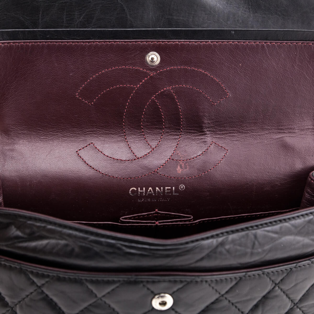 Chanel Black Quilted Aged Calfskin 2.55 Reissue 226 Flap Bag - Love that Bag etc - Preowned Authentic Designer Handbags Preloved Fashions