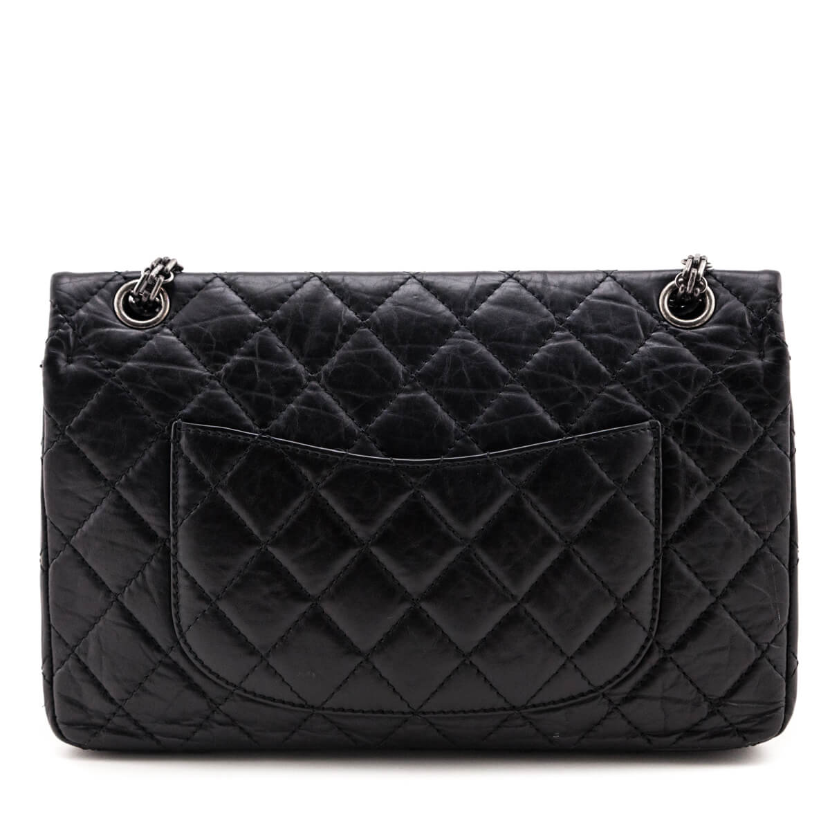 Chanel Black Quilted Aged Calfskin 2.55 Reissue 226 Flap Bag - Love that Bag etc - Preowned Authentic Designer Handbags Preloved Fashions