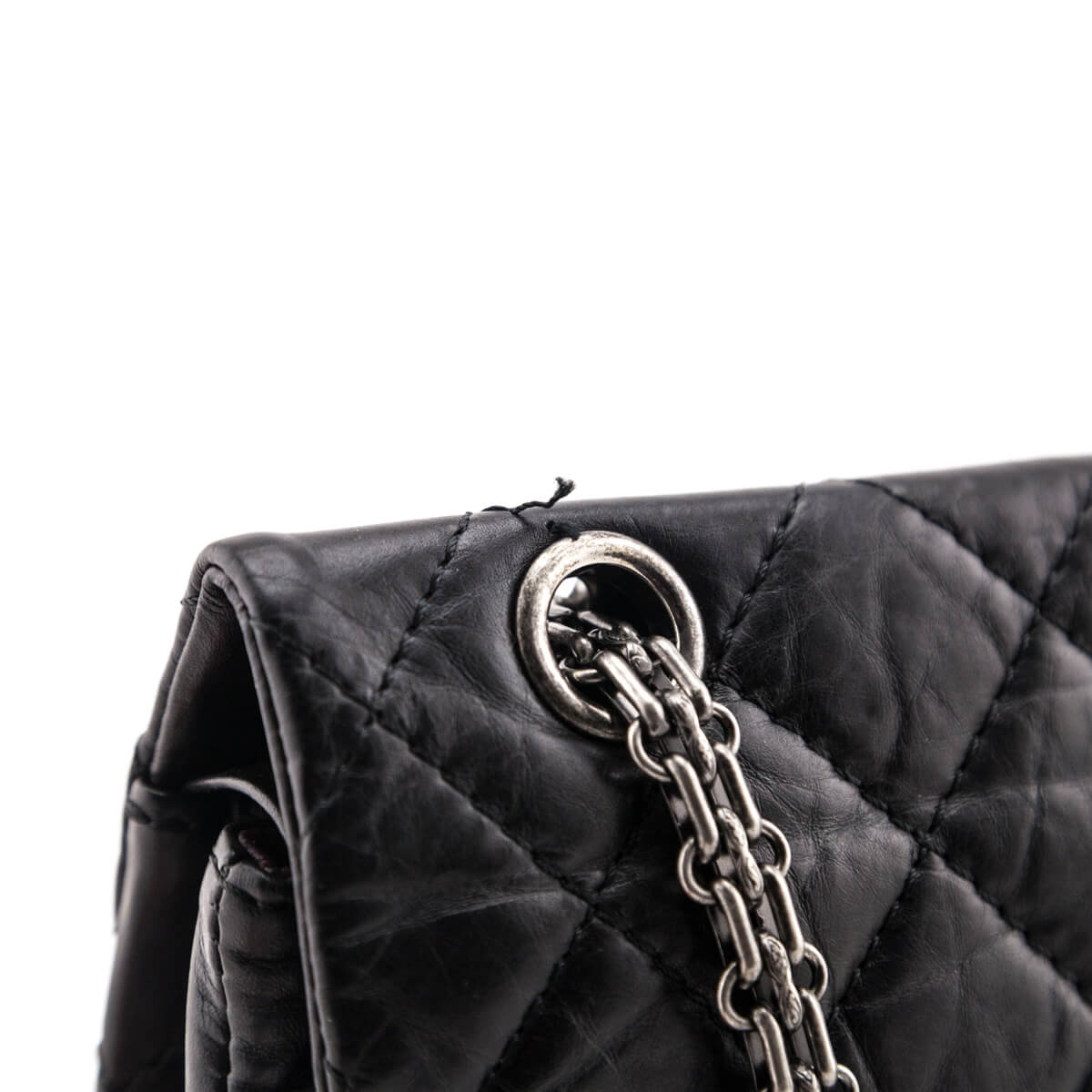 Chanel Black Quilted Aged Calfskin 2.55 Reissue 226 Flap Bag - Love that Bag etc - Preowned Authentic Designer Handbags Preloved Fashions