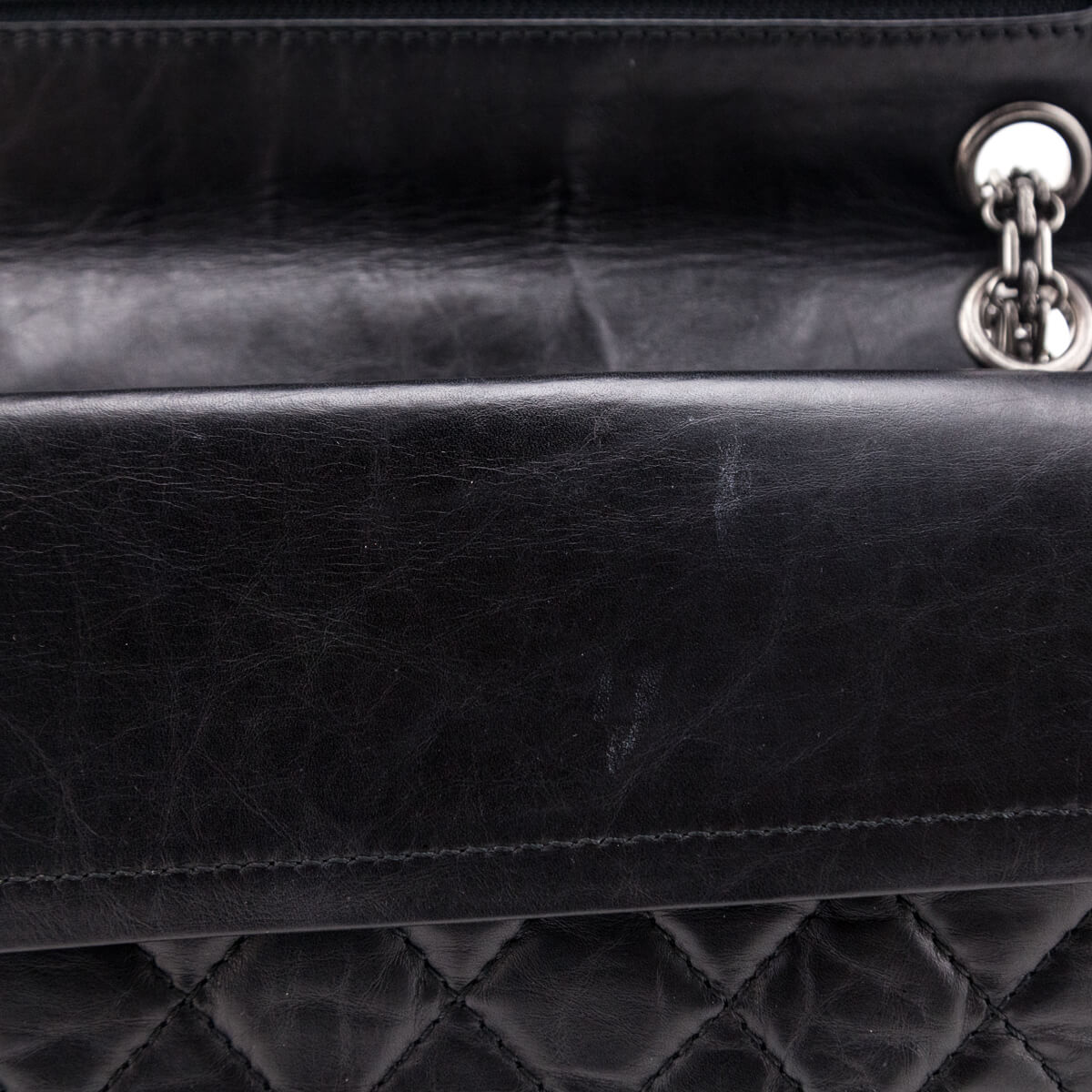 Chanel Black Quilted Aged Calfskin 2.55 Reissue 226 Flap Bag - Love that Bag etc - Preowned Authentic Designer Handbags Preloved Fashions