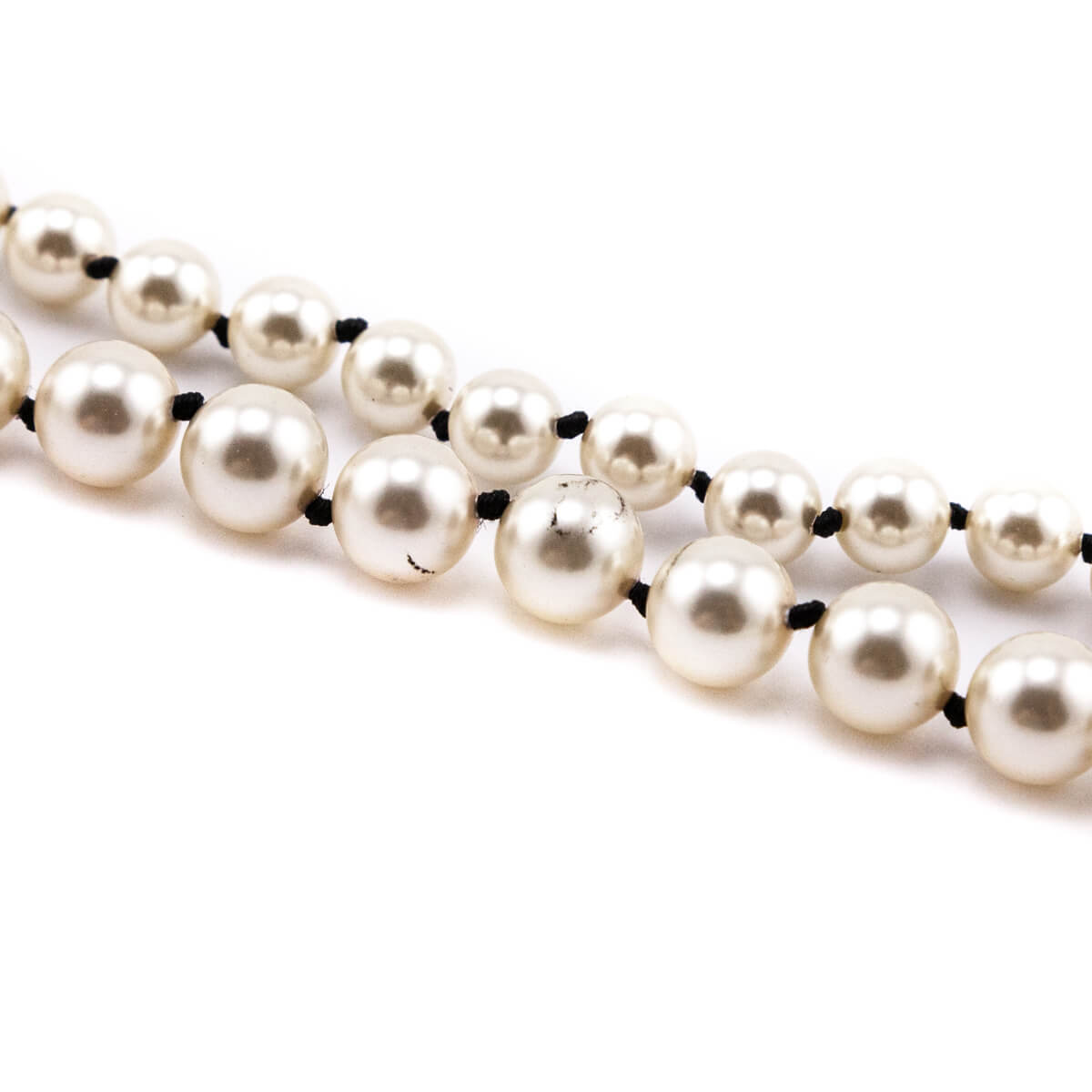 Chanel Faux Pearl Double Strand CC Necklace - Love that Bag etc - Preowned Authentic Designer Handbags Preloved Fashions