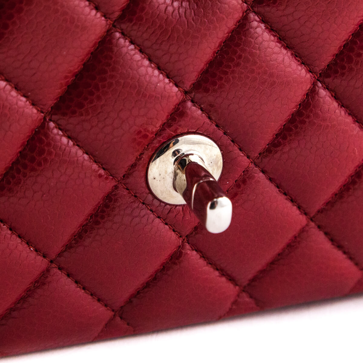 Chanel Red Quilted Caviar Classic Medium Double Flap Bag - Love that Bag etc - Preowned Authentic Designer Handbags Preloved Fashions