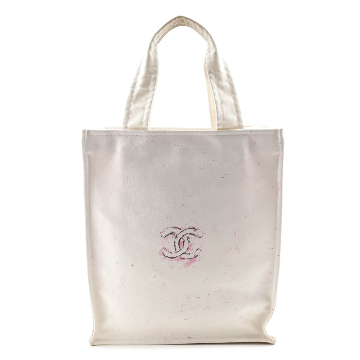 Chanel White Canvas Chanel Cruise Miami Tote - Love that Bag etc - Preowned Authentic Designer Handbags Preloved Fashions